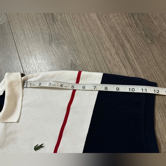 Lacoste Dark Blue and White Collar Polo - Picture 8 of 11